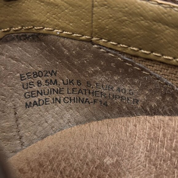 Aetrex Danielle Distressed Leather Monk Strap Heeled Loafers Women's Brown 8.5 - Picture 9 of 11